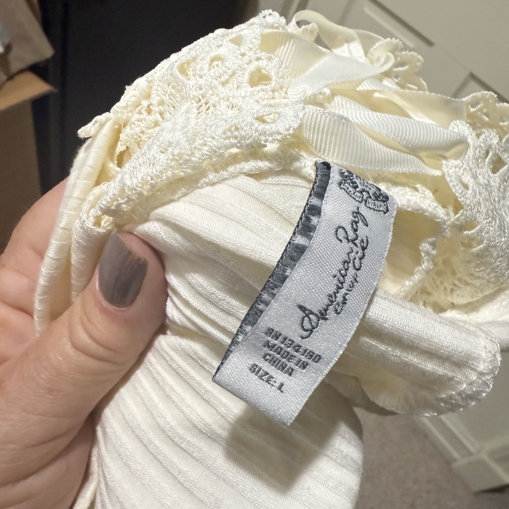 American Rag Cream Ribbed Long Sleeve Top - Picture 4 of 4